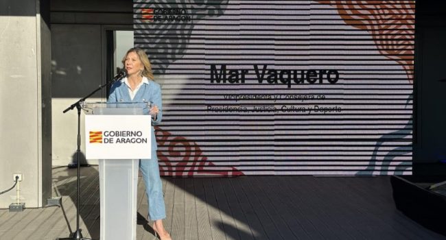 (Archivo 2026) Mar Vaquero, vicepresidenta y consejera de Presidencia, Justicia, Cultura y Deporte de la DGA | Foto: Gobierno de Aragón