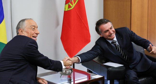 Marcelo Rebelo de Sousa en un acto con Jair Bolsonaro en 2019. Foto: Marcos Corrêa (CC BY-NC-SA 2.0)
