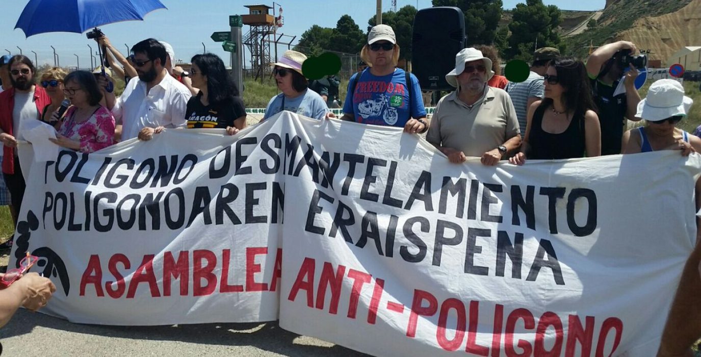 Imagen de la XXIX Marcha contra el polígono de tiro de las Bardenas. Foto: Chobentú