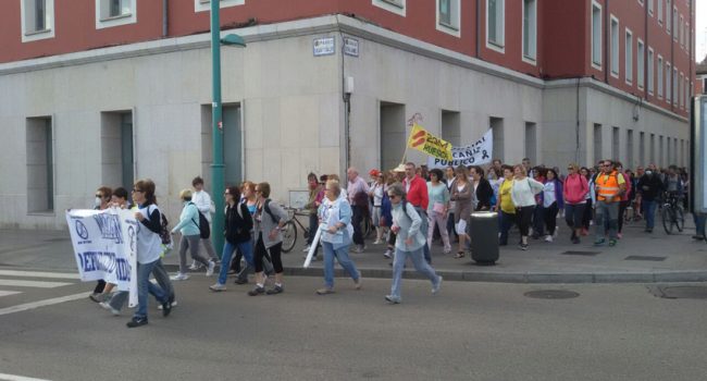 Imagen de la Marcha saliendo de Zaragoza el pasado domingo. Foto: 15M Uesca