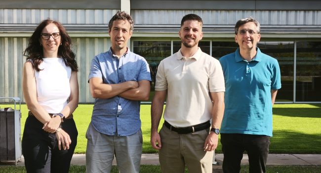 María Ángeles Pérez Ansón, Carlos Borau, Daniel Camacho y José Manuel García-Aznar | Foto: Unizar