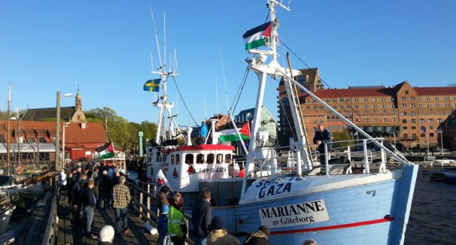 El 'Marianne' en el puerto de Göteborg, antes de zarpar.