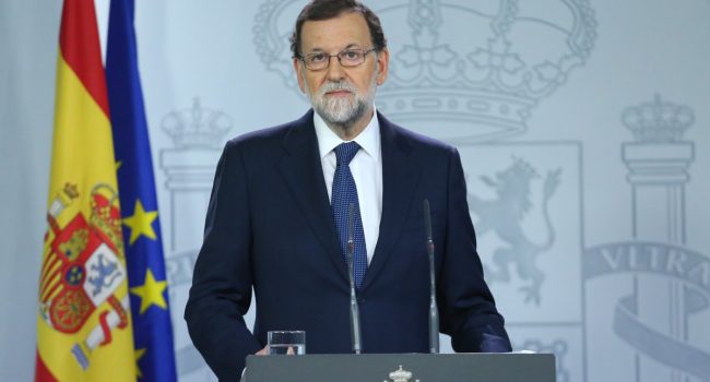 Rajoy durante la comparecencia. Foto: Moncloa