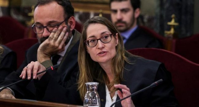 Marina Roig, durante el juicio en el Supremo. Foto: TV3