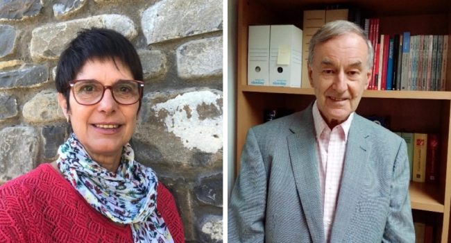 Marta Marín, nueva academica de numero y Brian Mott, nuevo academico d'honor de l'Academia Aragonesa de la Lengua