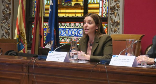 Díaz durante las jornadas. Foto: DGA