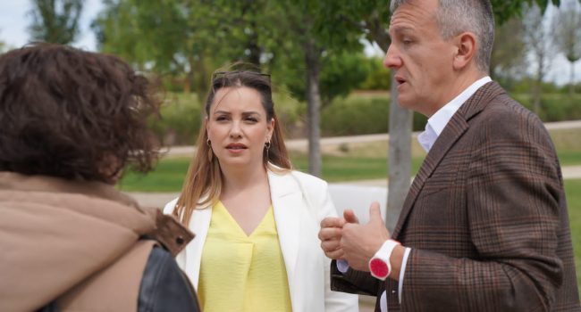 Maru Díaz y Fernando Rivarés, este sábado en Zaragoza | Foto: Podemos
