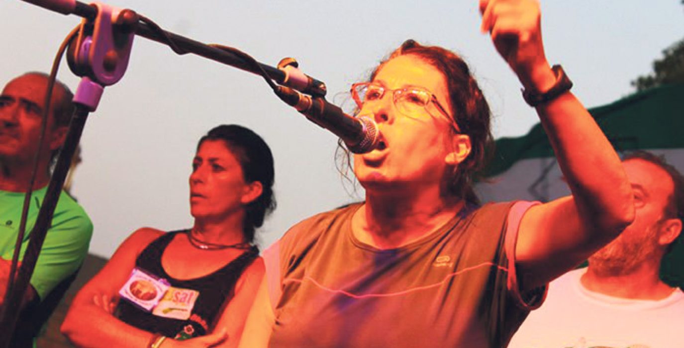 María Carmen Bueno del Sindicato Andaluz de Trabajadores y Trabajadoras de Andalucía.