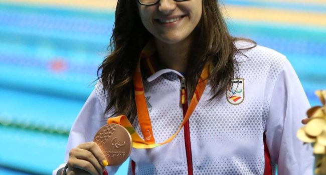María Delgado medalla de bronce en los Juegos Paralímpicos de Río 2016. Foto: @dxtadaptado