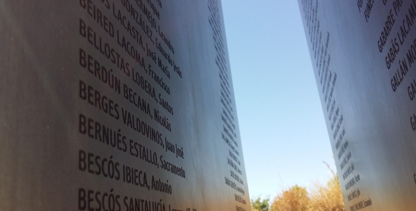 Memorial a los fusilados en Uesca.