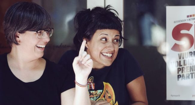 Mireia Boya y Anna Gabriel. Foto: Arran