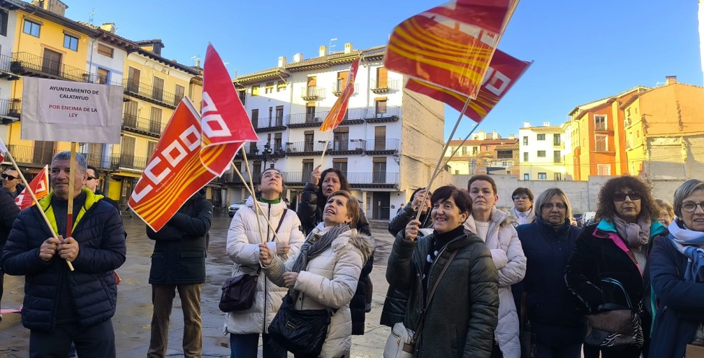 Movilizaciones “contra la externalización de servicios del Ayuntamiento de Calatayud” y por la “negociación real” del convenio