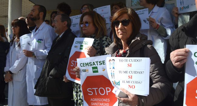 Movilización de CEMSATSE contra las agresiones al personal sanitario
