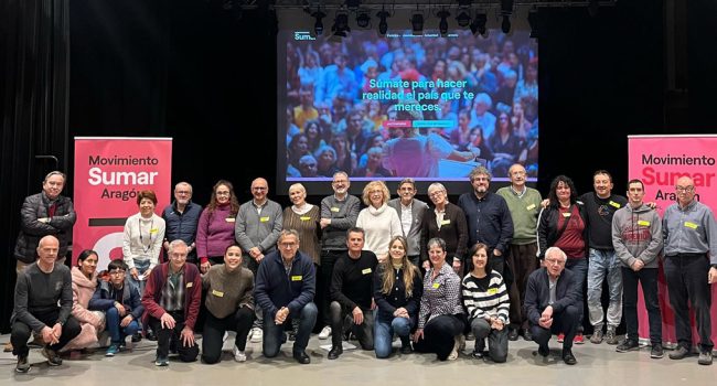 Participantes en el encuentro del sábado de Movimiento Sumar Aragón.