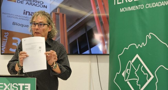 Movimiento ciudadano Teruel Existe Ernesto Romeo Denuncian que el INAGA “actúa como instrumento para favorecer que los promotores se salten la legislación ambiental”