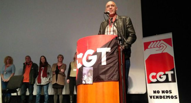 Muñoz Póliz durante la clausura del Congreso. Foto: CGT