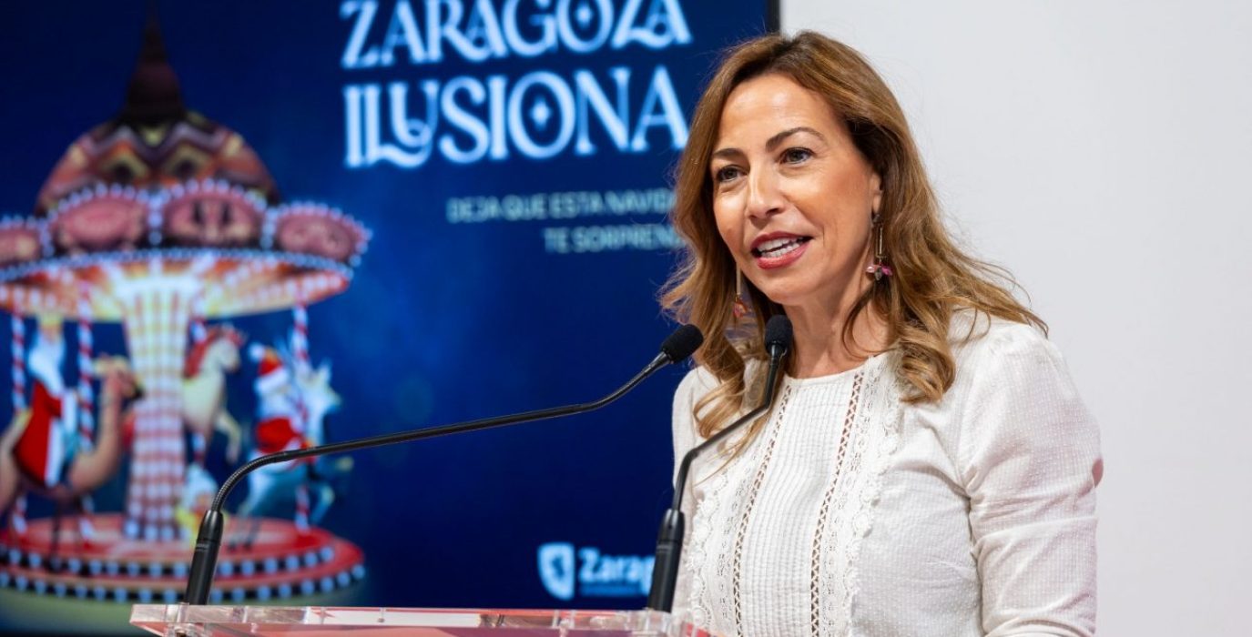 Natalia Chueca en la presentación de la campaña navideña "Zaragoza ilusiona" | Foto: Miguel G. García (AZ)