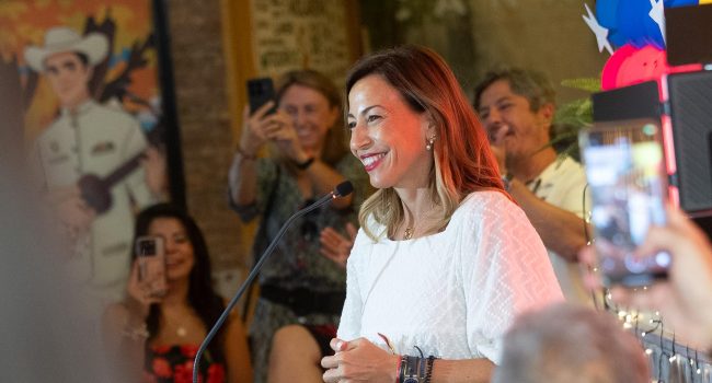 Natalia Chueca, alcaldesa de Zaragoza, durante un acto municipal | Foto: Daniel Marcos / AZ