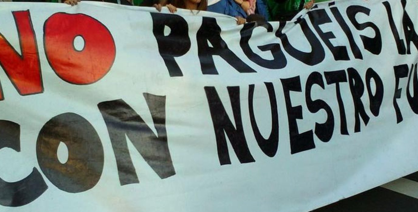 No pagueis la deuda con nuestro futuro