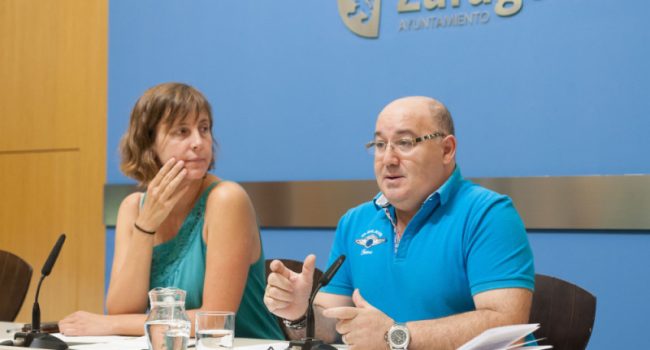 Teresa Artigas y José de las Morenas durante la rueda de prensa. Foto: Ayuntamiento de Zaragoza