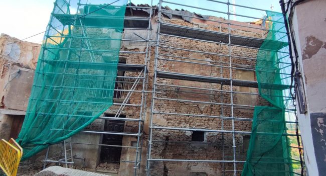 Obras actuales de ejecución subsidiaria en Calle San Niñer | Foto: PCHT
