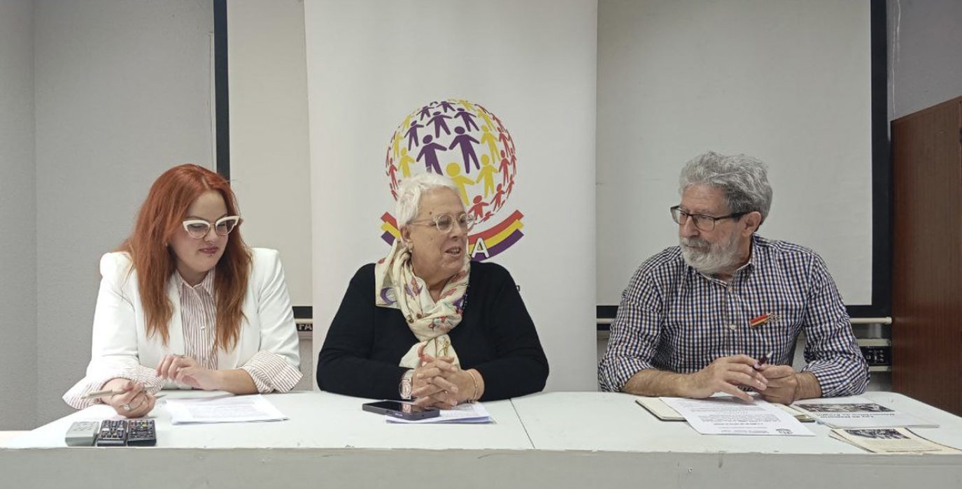 Cristina Sánchez, Anabel Lapuente y Adolfo Barrena en la rueda de prensa de PAMA.