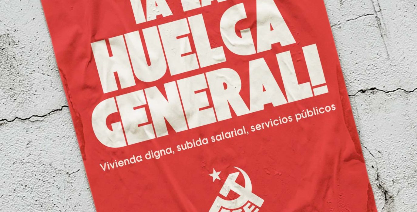 Recreación a partir del cartel editado por el PCE con motivo de la huelga general del 11N