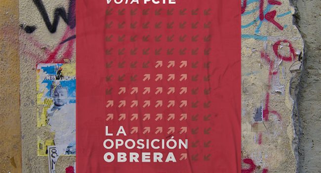 Cartel electoral del PCTE Aragón.