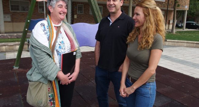 Carmen López, Alcaldesa de Peñaflor; José María Lasaosa, Alcalde de La Cartuja; y Erika Fuertes, Alcaldesa de San Juan de Mozarrifar.