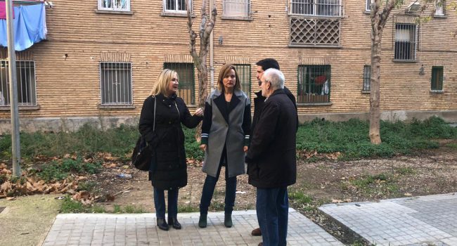 Alegría en su visita al barrio de Las Fuentes. Foto: PSOE
