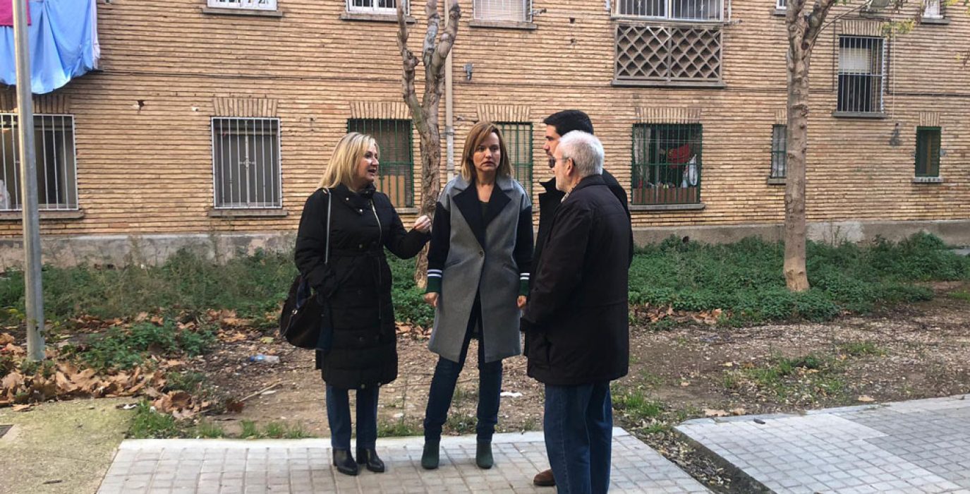 Alegría en su visita al barrio de Las Fuentes. Foto: PSOE