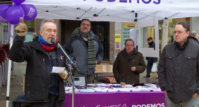 Pedro Arrojo durante un acto de campaña. Foto: Podemos