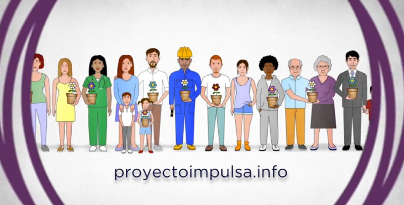 Imagen del vídeo de Podemos promocionando el poryecto.