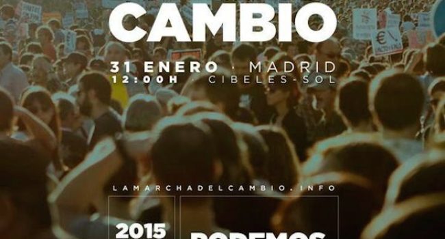 Cartel de la Marcha de Podemos.
