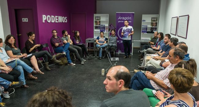 Consejo Ciudadano de Aragón de Podemos. Foto: Pablo Ibañez (AraInfo)