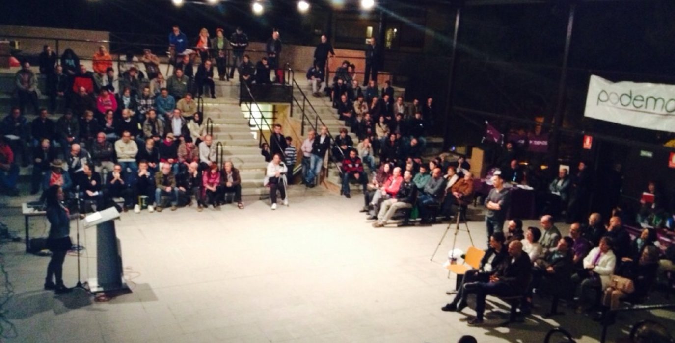 Imagen de una de las asambleas de Podemos Zaragoza.