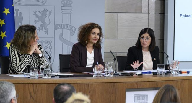 Ribera, Montero y Darias en la rueda de prensa posterior al Consejo de Ministros y Ministras. Foto: PSOE