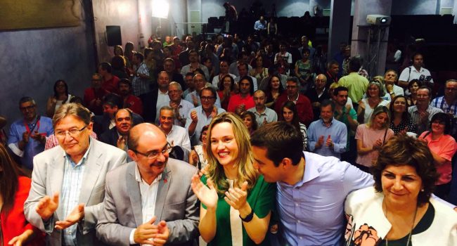 Celebración del PSOE Aragón en la noche electoral del 26J. Foto: @aragonpsoe