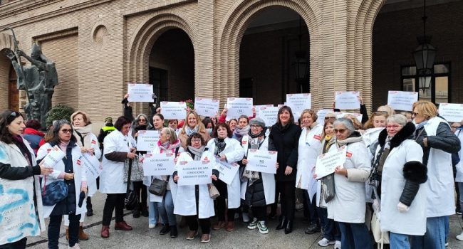 Para las trabajadoras del SAD del Ayuntamiento de Zaragoza “no hay San Valero”