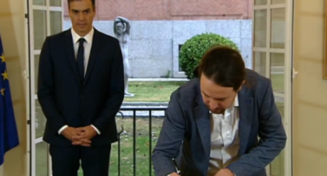 Pedro Sánchez y Pablo Iglesias.