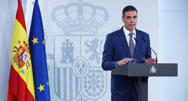 Pedro Sánchez informando sobre el apagón eléctrico | Foto: Fernando Calvo / Pool Moncloa