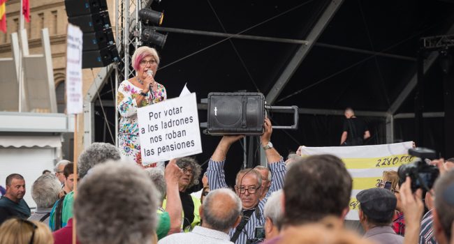 Movilización en Zaragoza celebrada este sábado. Foto: Pablo Ibáñez (AraInfo)