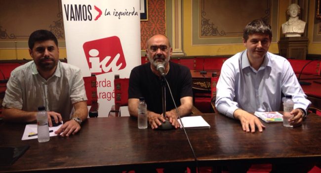 Pena, Campo y Aso en el acto de Balbastro.