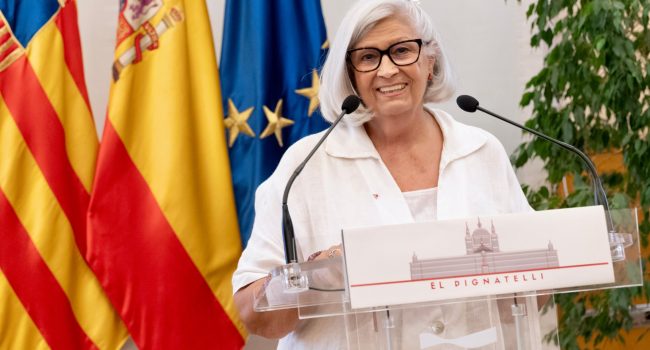 Pilar Gimeno, portavoz de Podemos Aragón.
