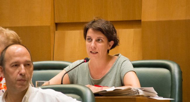 La moción ha sido defendida por Leticia Crespo. Foto: Pablo Ibáñez (AraInfo) [Archivo]