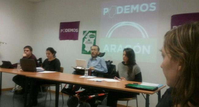 Reunión constitutiva de Podemos Aragón. Foto: @PodemosAragon