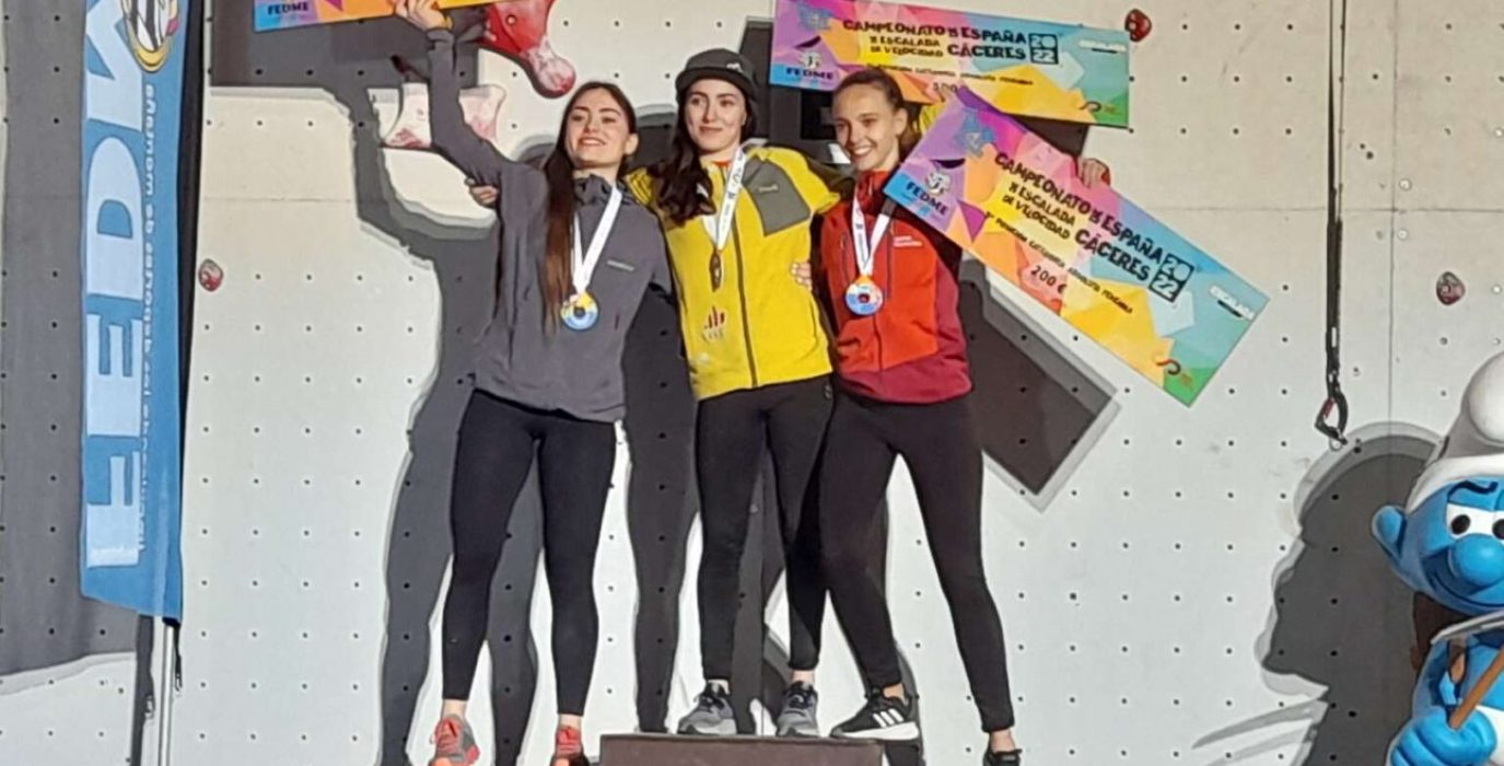 las tres ganadoras de escalada de velocidad