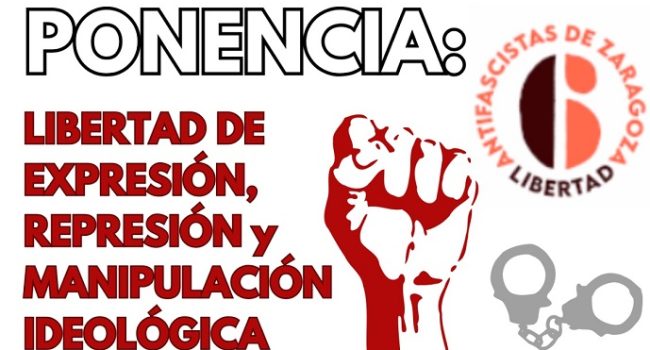 Ponencia en la Universidad de Zaragoza “sobre la represión del Estado”