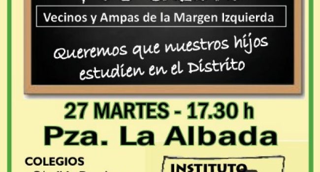 Cartel de la concentración del próximo martes.