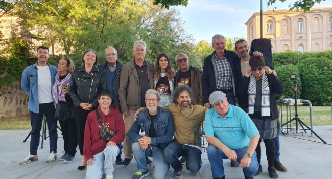 Representantes de los colectivos aragoneses que se suman a la II Marcha republicana del 15 de junio en Madrid | Foto: Ateneo Republicano de Zaragoza